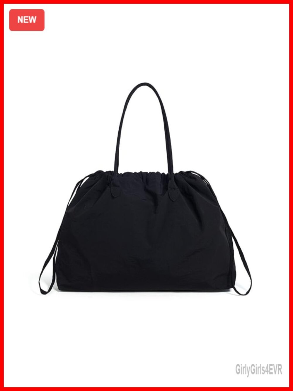 Large Nylon Drawstring Tote Bag for Women Versatile Shoulder Handbag Work Travel